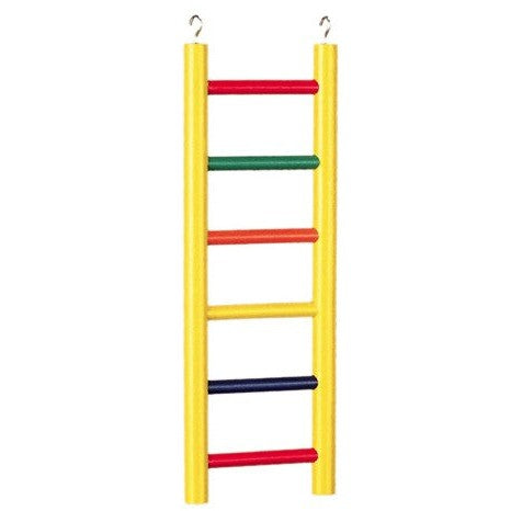 Prevue Carpenter Creations Hardwood Bird Ladder Assorted Colors, 6 step - 6 count