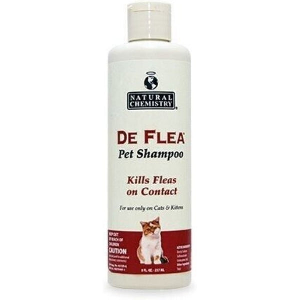 Miracle Care Natural Chemistry DeFlea Pet Shampoo for Cats, 56 oz (7 x 8 oz)