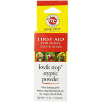Miracle Care Kwik Stop Styptic Powder for Dogs, Cats and Birds, 3 oz (6 x 0.5 oz)