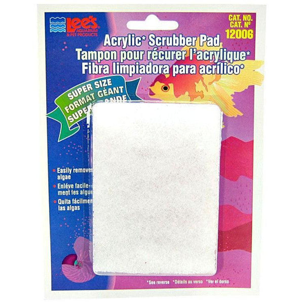 Lees Acrylic Scrubber Pad Easily Removes Algae from Aquariums or Terrariums, 9 count