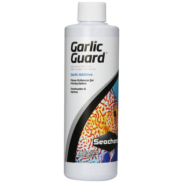 Seachem Garlic Guard Garlic Additive Flavor Enhancer for Freshwater and Marine Aquarium Fish, 68 oz (8 x 8.5 oz)