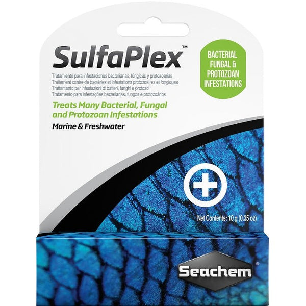 Seachem Sulfaplex Bacterial, Fungal and Protozoan Treatment, 2.4 oz (6 x 0.4 oz)