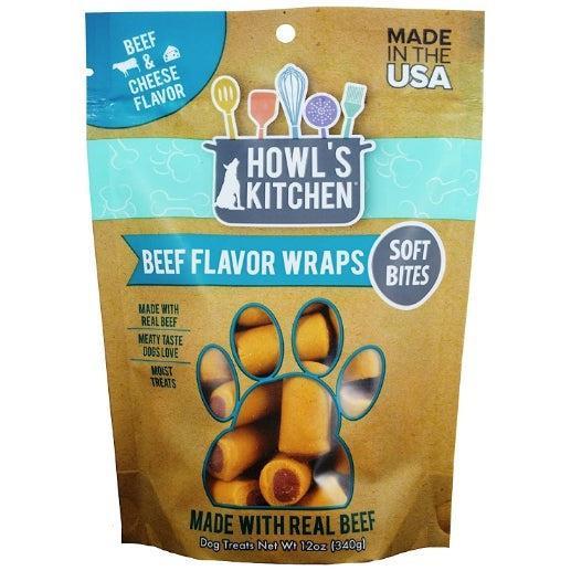 Howls Kitchen Beef Flavor Wraps Beef and Cheese, 180 oz (15 x 12 oz)