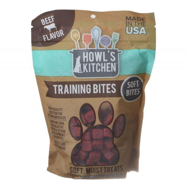 Howls Kitchen Training Bites Beef Flavor, 180 oz (15 x 12 oz)