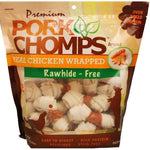 Pork Chomps Premium Real Chicken Wrapped Knotz Regular, 54 count (3 x 18 ct)