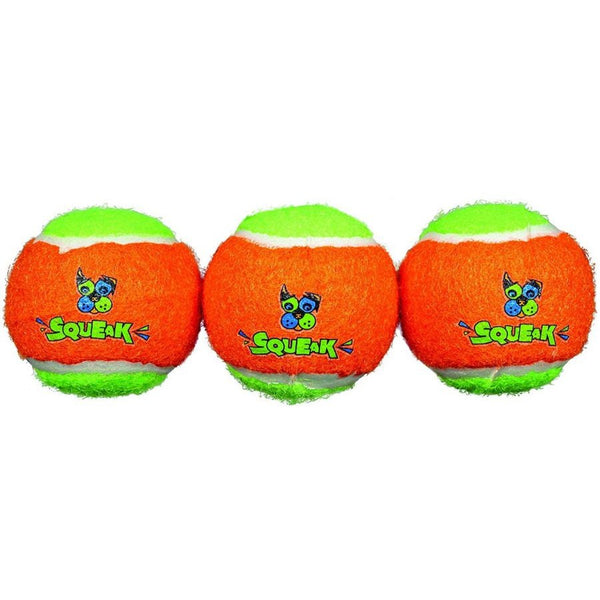 Spunky Pup Squeak Tennis Balls Dog Toy, Small - 9 count