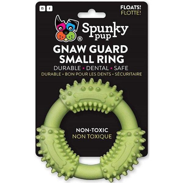 Spunky Pup Gnaw Guard Foam Ring Dog Toy, 4 count