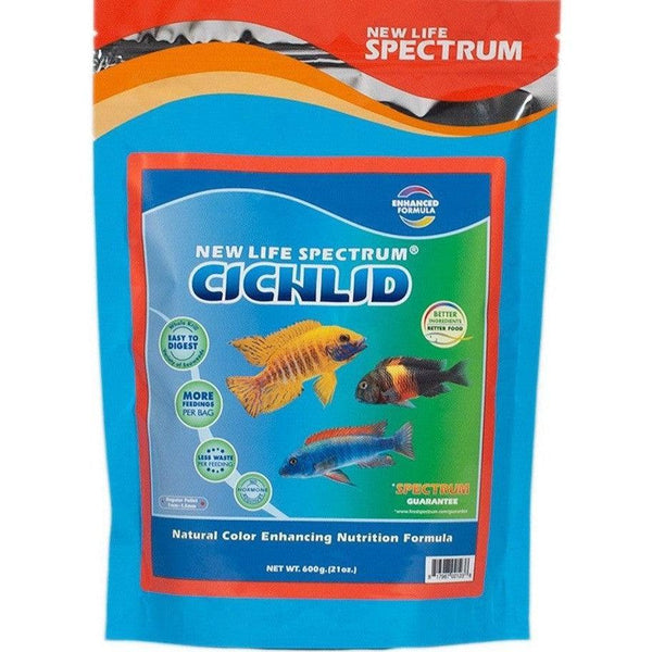 New Life Spectrum Cichlid Food Regular Sinking Pellets, 1200 gram (2 x 600 gm)