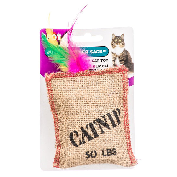 Spot Jute and Feather Sack with Catnip Cat Toy, 9 count