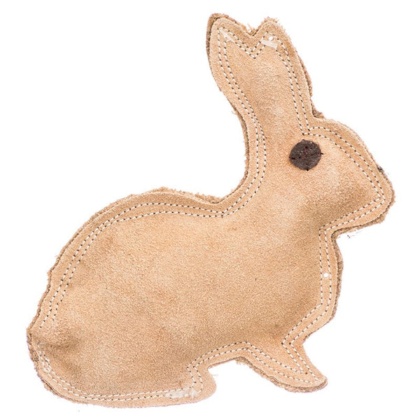 Spot Dura Fused Leather Rabbit Dog Toy, 15 count
