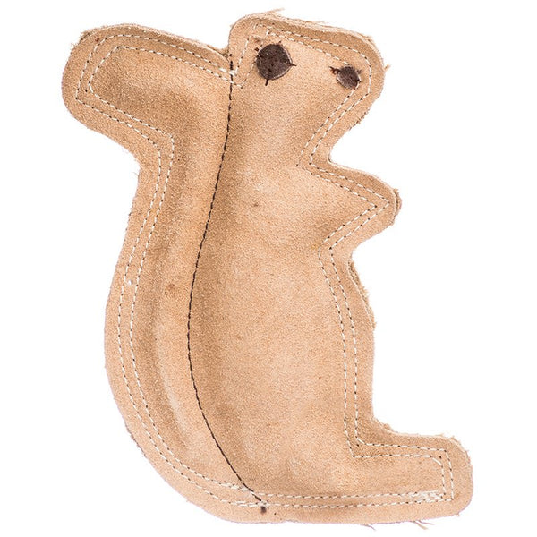 Spot Dura Fused Leather Squirrel Dog Toy, 15 count