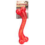 Spot Play Strong Rubber Stick Dog Toy Red, 3 count