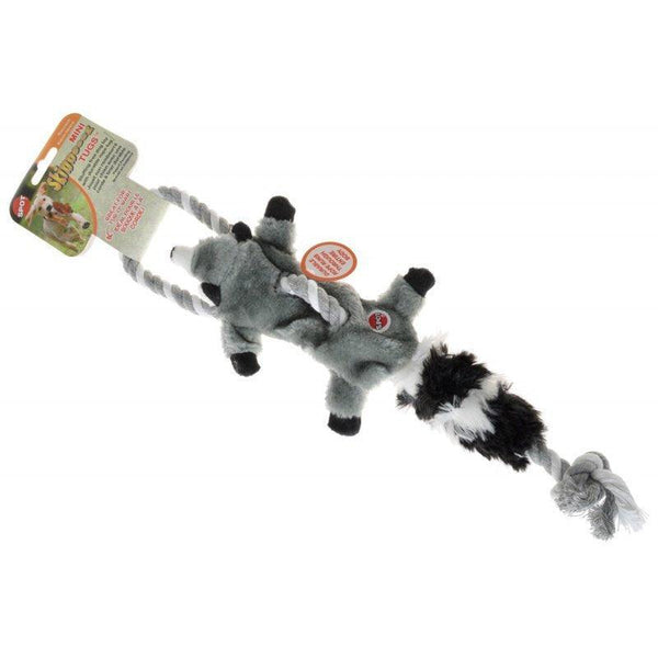 Skinneeez Raccoon Tug Dog Toy, 3 count