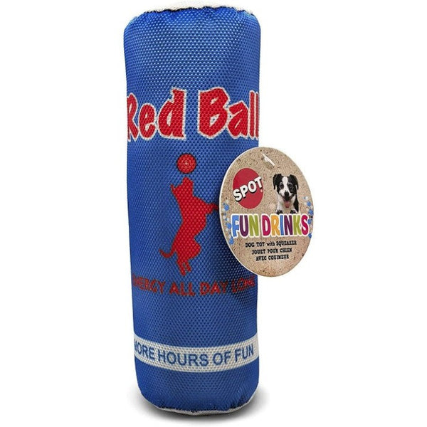 Spot Fun Drink Red Ball Plush Dog Toy, 3 count