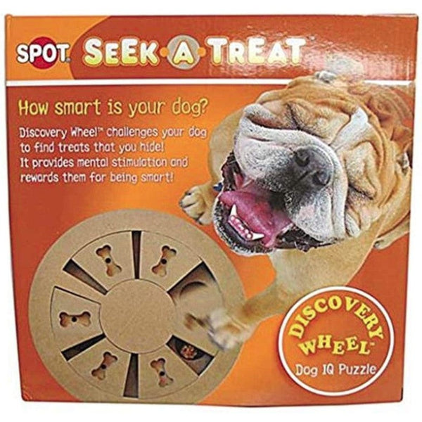 Spot Seek-A-Treat Discovery Wheel Interactive Dog Treat and Toy Puzzle, 2 count