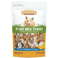 Sunseed Trail Mix Treat with Banana and Coconut for Hamster and Rats, 60 oz (12 x 5 oz)