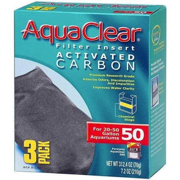 AquaClear Filter Insert Activated Carbon, 50 gallon - 18 count