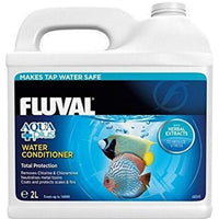 Fluval Aqua Plus Tap Water Conditioner with Herbal Extracts to Reduce Stress for Aquariums, 1 gallon (2 x 0.5 gal)