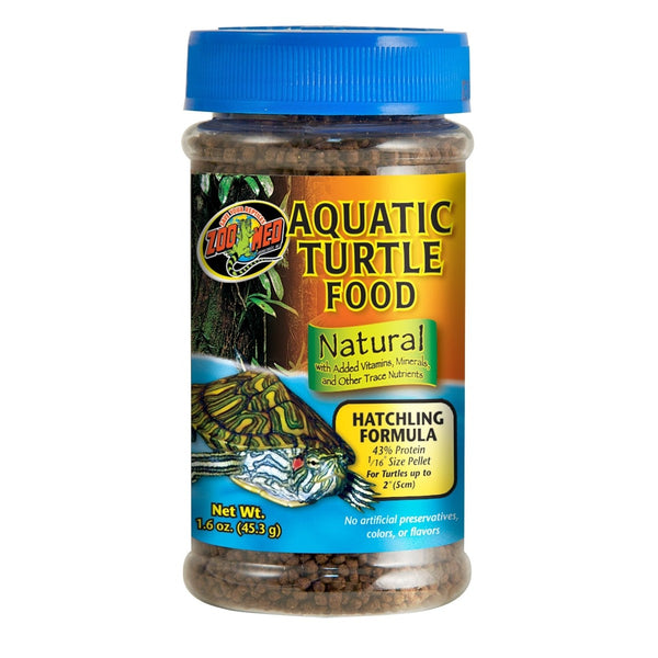 Zoo Med Natural Aquatic Turtle Food Hatchling Formula, 12.8 oz (8 x 1.6 oz)