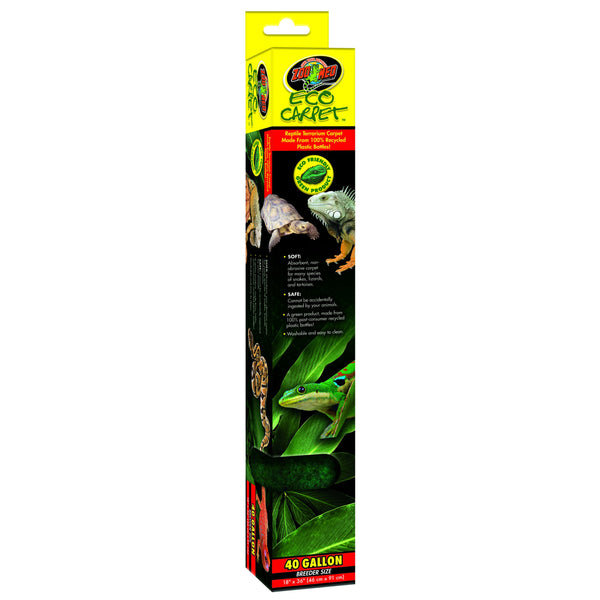 Zoo Med Eco Carpet Reptile Terrarium Carpet Green, 40 gallon - 6 count