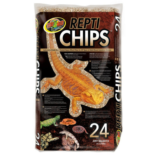 Zoo Med Repti Chips Aspen Wood Chips for Desert Lizards and Snakes, 48 quart (2 x 24 qt)