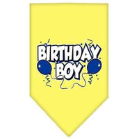 Mirage Pet Products Birthday Boy Screen Print Bandana, Large, Assorted Colors-Dog-Mirage Pet Products-Yellow-PetPhenom
