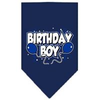 Mirage Pet Products Birthday Boy Screen Print Bandana, Large, Assorted Colors-Dog-Mirage Pet Products-Navy Blue-PetPhenom