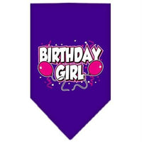 Mirage Pet Products Birthday Girl Screen Print Bandana, Large, Assorted Colors-Dog-Mirage Pet Products-Purple-PetPhenom