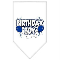Mirage Pet Products Birthday Boy Screen Print Bandana, Small, Assorted Colors-Dog-Mirage Pet Products-White-PetPhenom