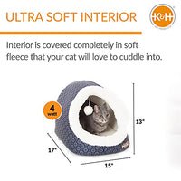 K&H Pet Products Thermo-Pet Cave Heated Gray 17" x 15" x 13"-Cat-K&H Pet Products-PetPhenom