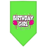 Mirage Pet Products Birthday Girl Screen Print Bandana, Large, Assorted Colors-Dog-Mirage Pet Products-Lime Green-PetPhenom