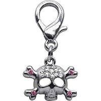 Mirage Pet Products Lobster Claw Skull Charm for Pets, Pink-Dog-Mirage Pet Products-PetPhenom