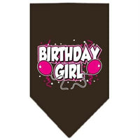 Mirage Pet Products Birthday Girl Screen Print Bandana, Large, Assorted Colors-Dog-Mirage Pet Products-Cocoa-PetPhenom