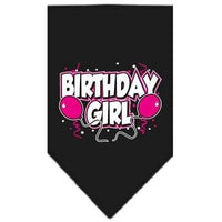 Mirage Pet Products Birthday Girl Screen Print Bandana, Small, Assorted Colors-Dog-Mirage Pet Products-Black-PetPhenom