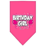 Mirage Pet Products Birthday Girl Screen Print Bandana, Small, Assorted Colors-Dog-Mirage Pet Products-Bright Pink-PetPhenom