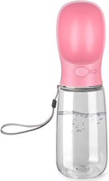 Dog Water Bottle, Leak Proof Portable Water Dispenser with Drinking Feeder for Pets, 12 or 19 ounce-Kalimdor Direct - B08R65TTC6-Pink-19oz-PetPhenom