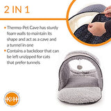 K&H Pet Products Thermo-Pet Cave Heated Gray 17" x 15" x 13"-Cat-K&H Pet Products-PetPhenom