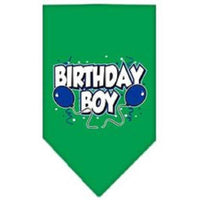 Mirage Pet Products Birthday Boy Screen Print Bandana, Small, Assorted Colors-Dog-Mirage Pet Products-Emerald Green-PetPhenom