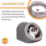 K&H Pet Products Thermo-Pet Cave Heated Gray 17" x 15" x 13"-Cat-K&H Pet Products-PetPhenom