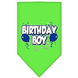 Mirage Pet Products Birthday Boy Screen Print Bandana, Small, Assorted Colors-Dog-Mirage Pet Products-Lime Green-PetPhenom