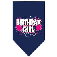 Mirage Pet Products Birthday Girl Screen Print Bandana, Small, Assorted Colors-Dog-Mirage Pet Products-Navy Blue-PetPhenom