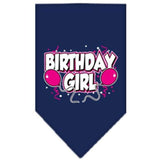 Mirage Pet Products Birthday Girl Screen Print Bandana, Large, Assorted Colors-Dog-Mirage Pet Products-Navy Blue-PetPhenom