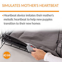 K&H Pet Products Mother’s Heartbeat Puppy Crate Pad Small Gray 14" x 22" x 0.5"-Dog-K&H Pet Products-PetPhenom