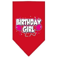 Mirage Pet Products Birthday Girl Screen Print Bandana, Large, Assorted Colors-Dog-Mirage Pet Products-Red-PetPhenom