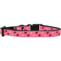 Mirage Pet Products Argyle Hearts Nylon Ribbon Collar, Bright Pink-Dog-Mirage Pet Products-Small-PetPhenom