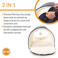 K&H Pet Products Thermo-Pet Cave Heated Navy 17" x 15" x 13"-Cat-K&H Pet Products-PetPhenom