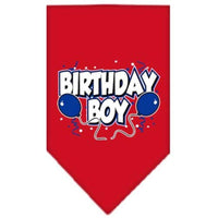 Mirage Pet Products Birthday Boy Screen Print Bandana, Large, Assorted Colors-Dog-Mirage Pet Products-Red-PetPhenom