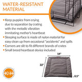 K&H Pet Products Mother’s Heartbeat Puppy Crate Pad Water-Resistant Small Gray 14" x 22" x 0.5"-Dog-K&H Pet Products-PetPhenom