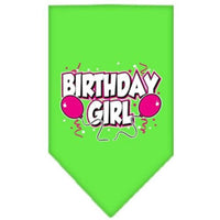 Mirage Pet Products Birthday Girl Screen Print Bandana, Small, Assorted Colors-Dog-Mirage Pet Products-Lime Green-PetPhenom