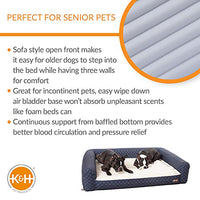 K&H Pet Products Air Sofa Pet Bed Geo Flower Medium Navy 27" x 36" x 8"-Dog-K&H Pet Products-PetPhenom